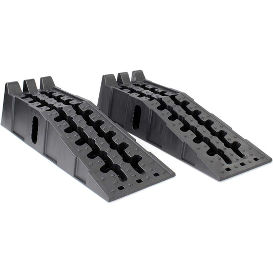 Heavy-Duty Plastic Car Ramps: 11,000 lbs Capacity, Auto Vehicle Maintenance Set