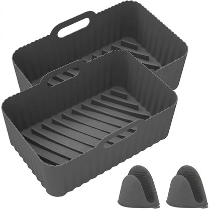 Air Fryer Liners for Ninja AF300 AF400 Silicone 20.5 x 20.5 cm