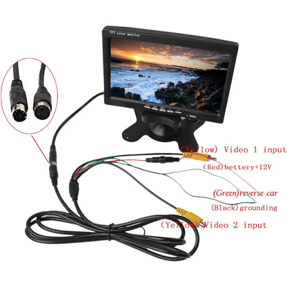 7-inch HD TFT Car Display, 1024x600, AV Input, Integrated Speaker