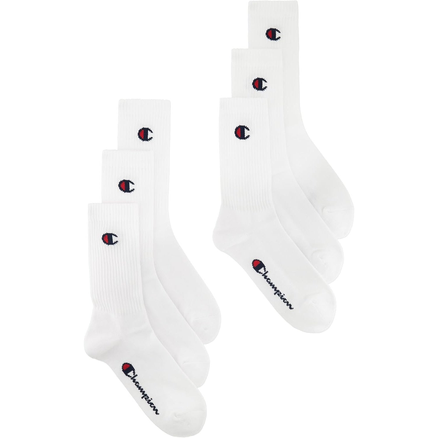 Champion Unisex Crew Socks Pack of 6 – Soft Cotton Comfort