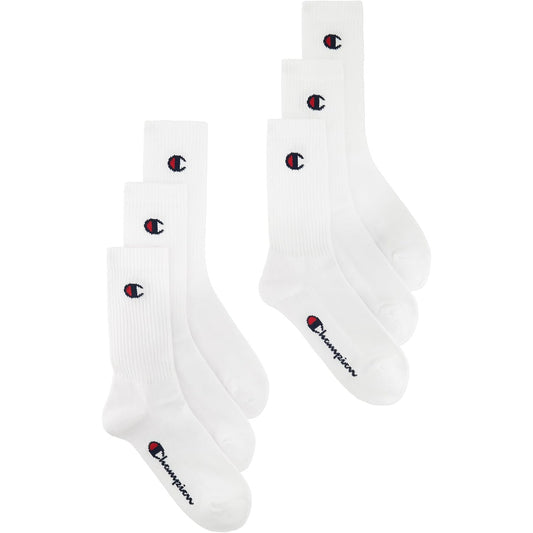 Champion Unisex Crew Socks Pack of 6 – Soft Cotton Comfort
