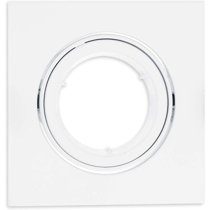 SEBSON White Swiveling Square Downlight with GU10 Socket - 95mm Frame
