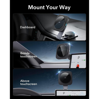 ESR Qi2 Foldable MagSafe Car Mount Charger for iPhone