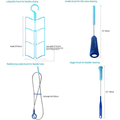 Montesy 4-in-1 Hydration Water Bladder Cleaning Brush Set for Camping