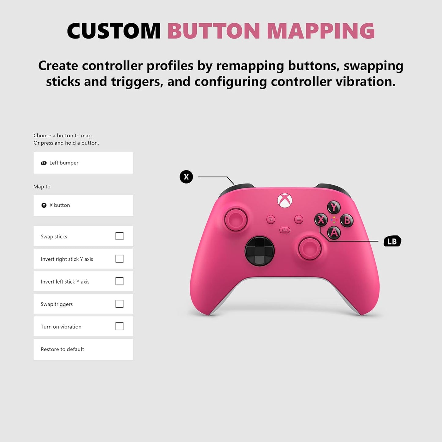Deep Pink Xbox Core Wireless Gaming Controller for Series X