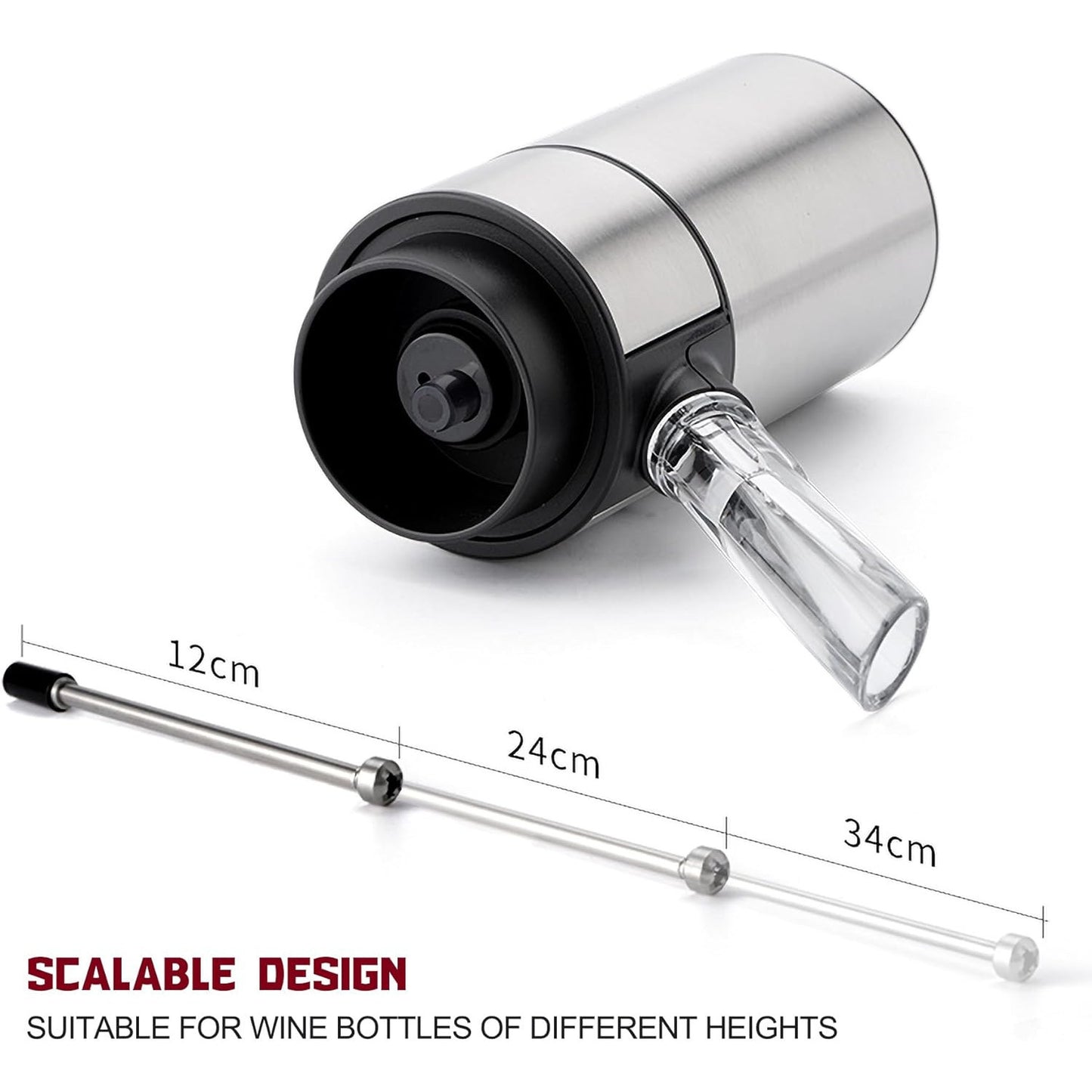 Ataller Smart Electric Wine Aerator Pourer with Retractable Tube