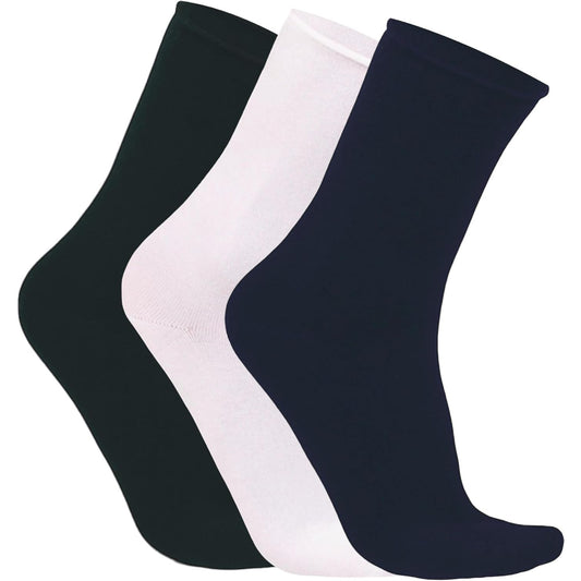 alsestudio Women's Seamless Modal Ankle Socks 3‑Pair Pack, Breathable Soft