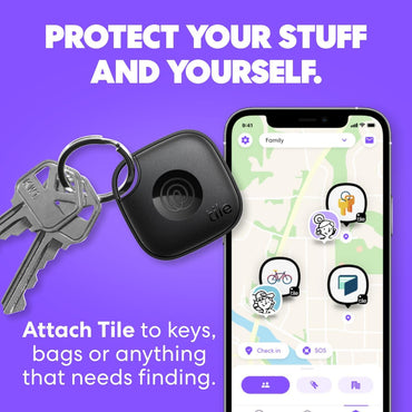 Tile Mate Bluetooth Tracker – Black Key & Bag Finder