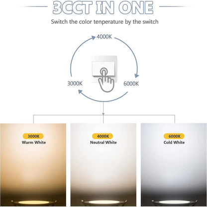 Royana 6‑Pack Dimmable LED Recessed Spotlights, Ultra‑Flat IP44 Ceiling Lights - Gomix Brands Outlet