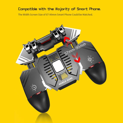 Fawoonu AK77 Mobile Gaming Controller: 6-Finger Trigger, Cooling Fan, iOS/Android