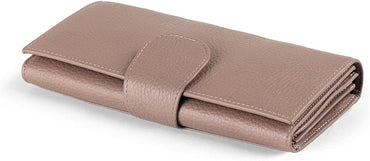 Otto Angelino Genuine Leather Zippered Envelope Wallet with RFID Blocking