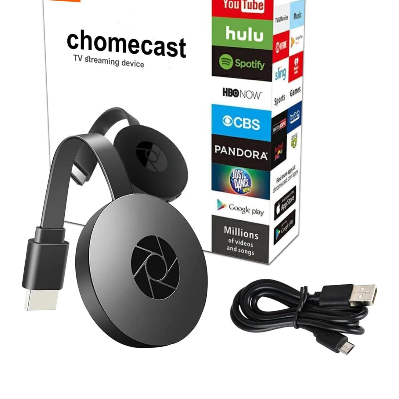 4K Google Chromecast with HDR Streaming Dongle – Wireless HDMI Adapter