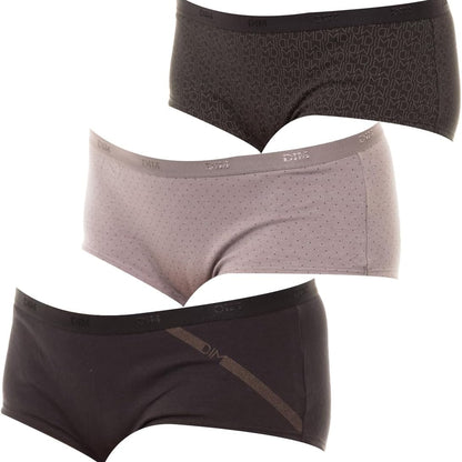 DIM Women's Cotton-Spandex Boxer Shorts Pack of 3 Comfortable Underwear