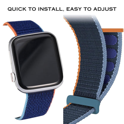 iTronix Sport Loop Nylon Band for Apple Watch 38mm 40mm 41mm Navy Blue