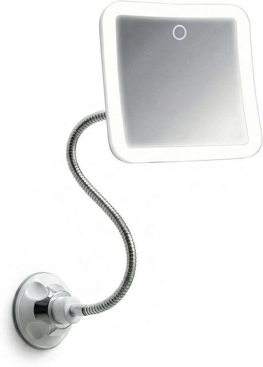Fancii Mira 2 Plus Rechargeable Flexible 10x Makeup Mirror White