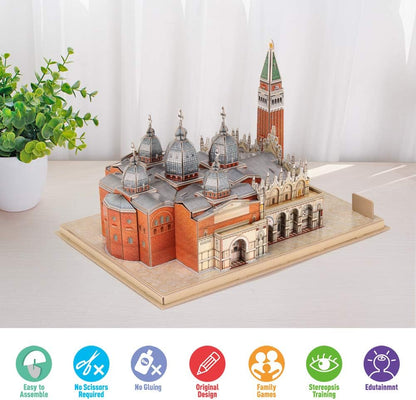 CubicFun National Geographic 3D San Marco Puzzle, 107 Piece Model