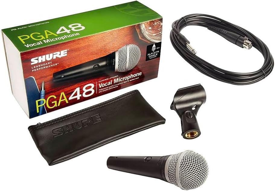 Shure PGA48 Cardioid Dynamic Vocal Microphone with On/Off Switch