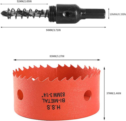 Dribotway 83mm Bi-Metal Hole Saw for Wood and Metal