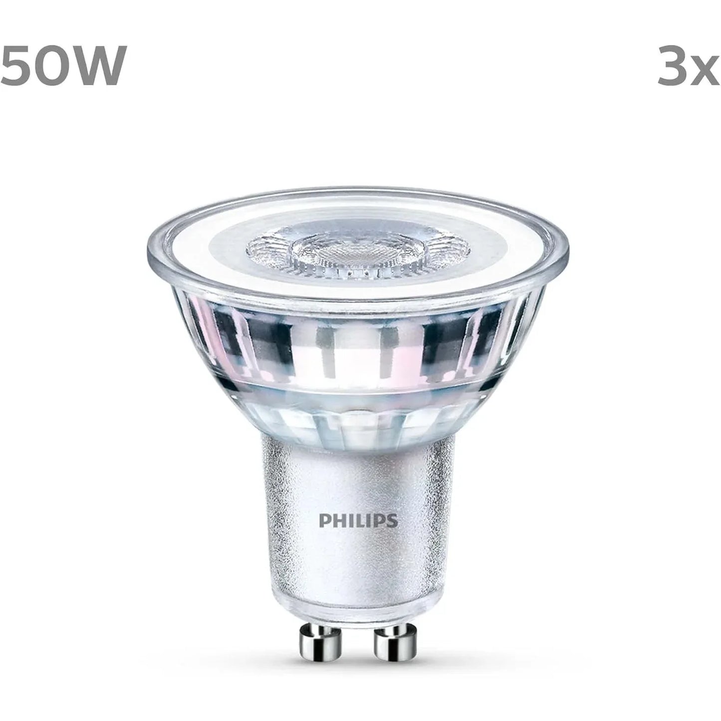 Philips LED Classic GU10 Spot Bulb 3‑Pack Cool White 4000K / 2700k - Gomix Brands Outlet