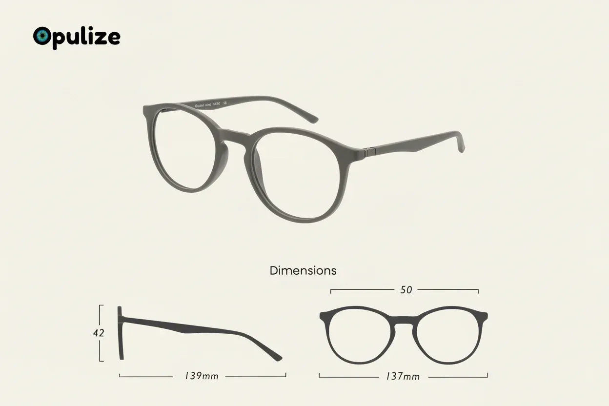 OPULIZE MET Reading Glasses, Round Frame, Black +1.5 (Copy) - Gomix Brands Outlet