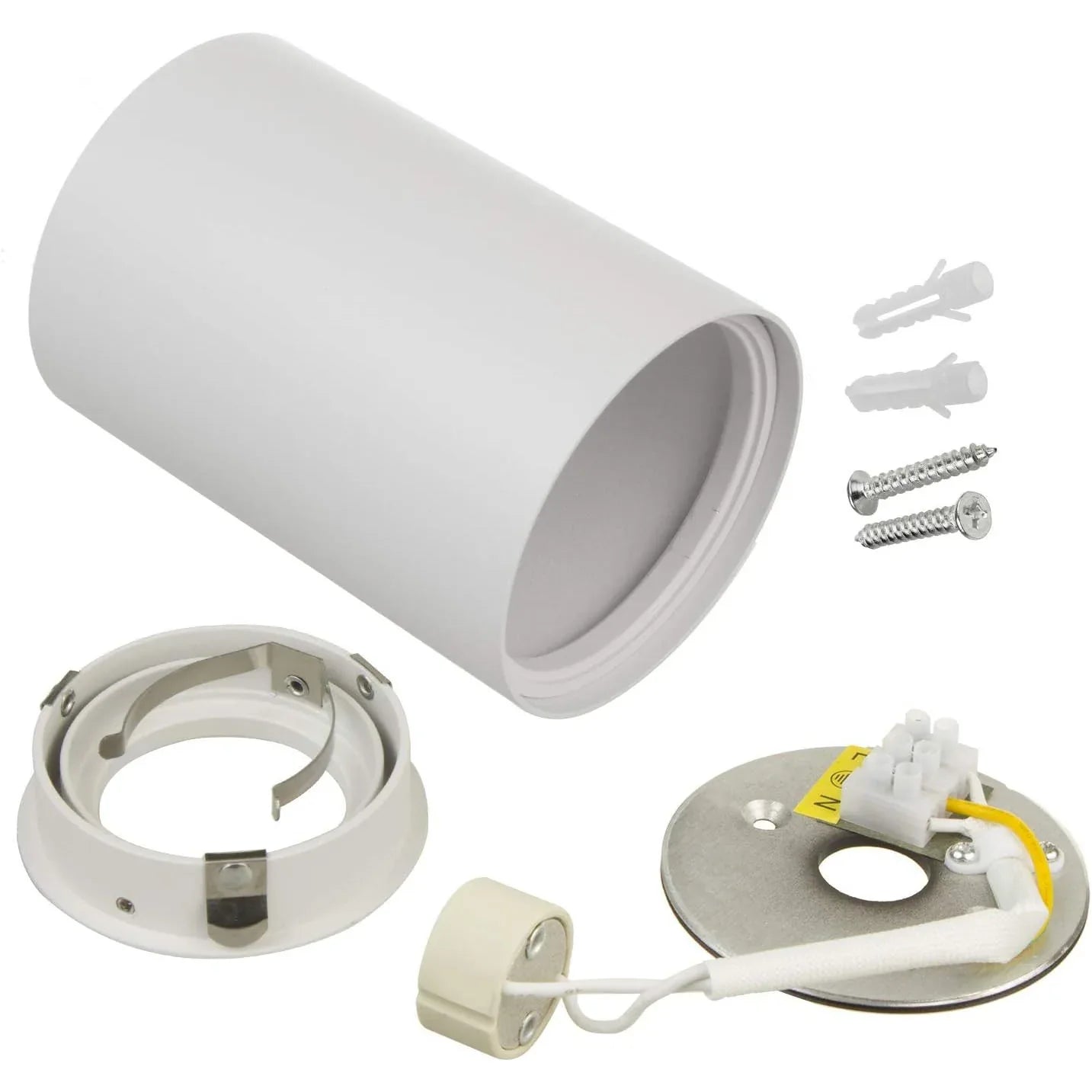 Maclean MCE422 Swiveling GU10 Ceiling Light – White Aluminum Round Fixture - Gomix Brands Outlet