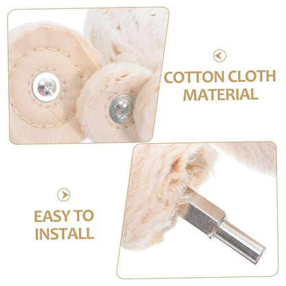 Pack of 6 Cloth Wheel Polishing Accessories Polishing Disc 50mm - 75mm