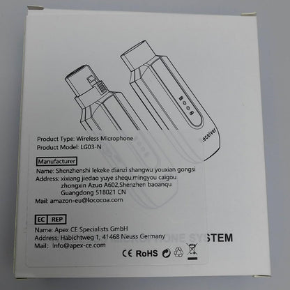 XIAOKOA 2.4GHz XLR Wireless Transmitter & Receiver for Microphones