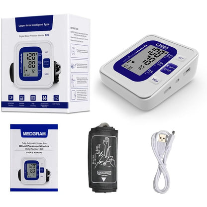 GPZON Large Cuff Digital Blood Pressure Monitor with USB Power