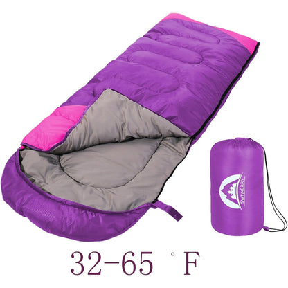 SWTMERRY 3-Season Lightweight Waterproof Sleeping Bag for Kids & Adults