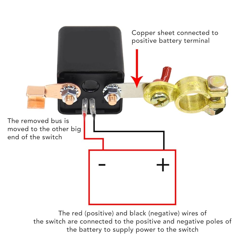 aqxreight Remote 12V Car Battery Disconnect Switch Wireless Control Kit