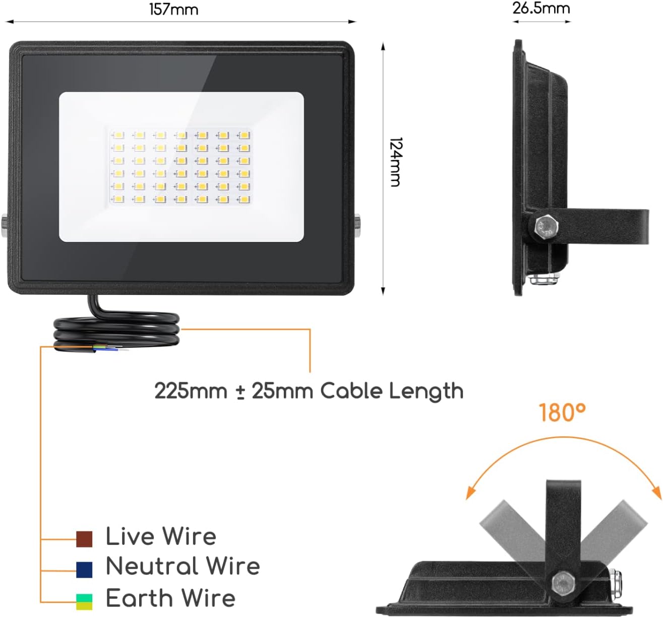Aigostar Outdoor Spotlight 30W