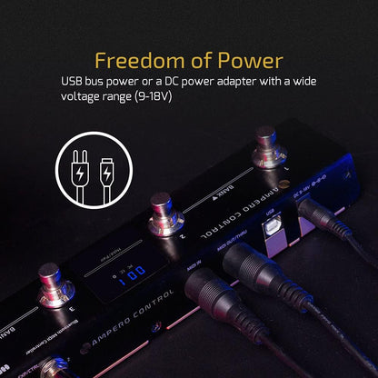 HOTONE Ampero Control Bluetooth MIDI Foot Controller – 4 Programmable Switches
