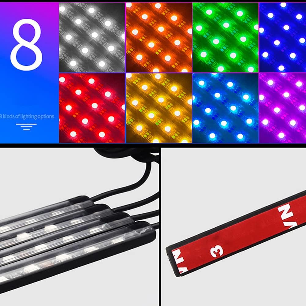 NCONCO AC-2737588 48 LED Car Interior Strip Lights 5V 4-Pack