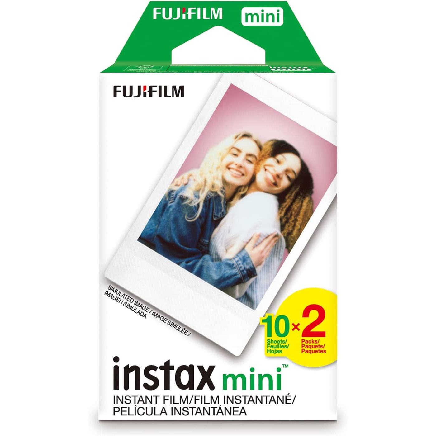 Fujifilm Instax Mini Twin Pack Instant Film, 20 White Photos