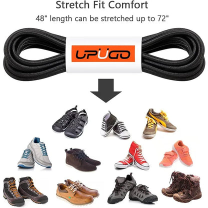 UGo No Lacing Laces, Elastic Laces, One Size Fits All Adults and ChildrenUp - Gomix Brands Outlet