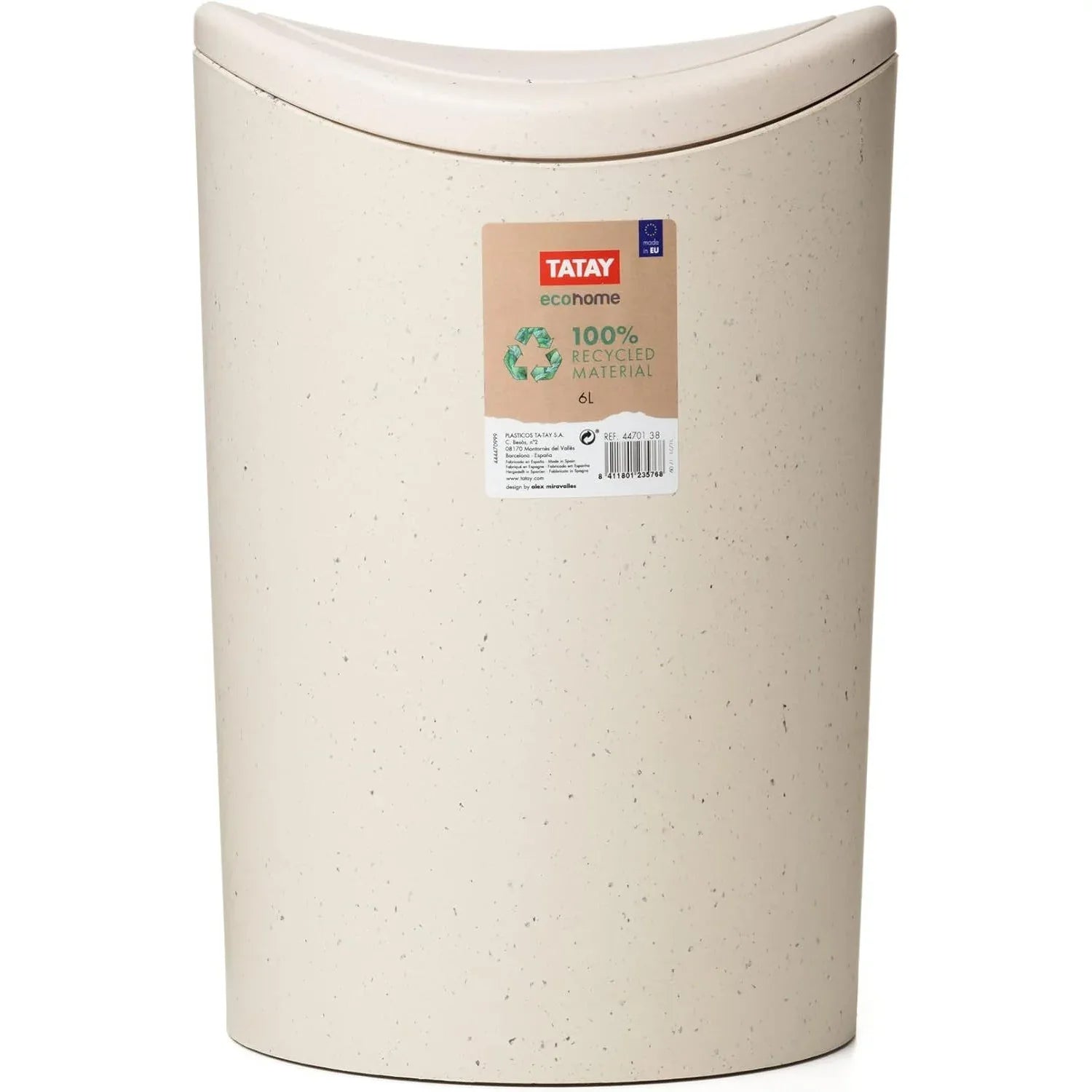 Tatay Polypropylene Bathroom Bin with Swing Lid – 6L - Gomix Brands Outlet