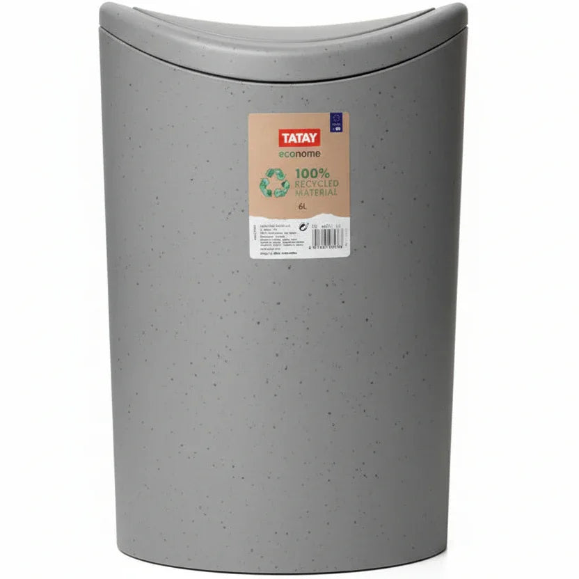 Tatay Polypropylene Bathroom Bin with Swing Lid – 6L - Gomix Brands Outlet