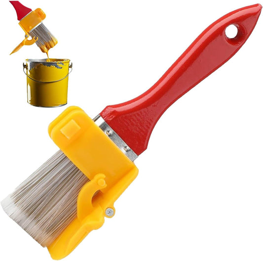 Fopytu Paint Edger Brush with Dual‑Color Separator – Red & Yellow