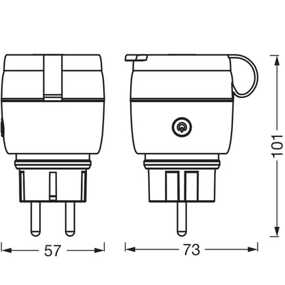 OSRAM SMART+ Zigbee Outdoor Socket – Black IP44 Energy Monitor