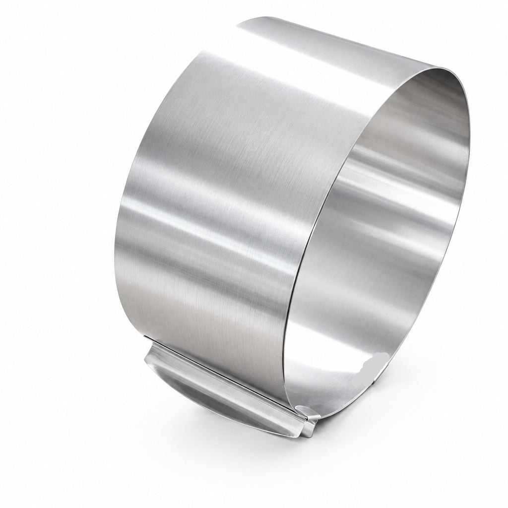 Adjustable Stainless Steel Mousse Cake Ring 16-30cm Silver