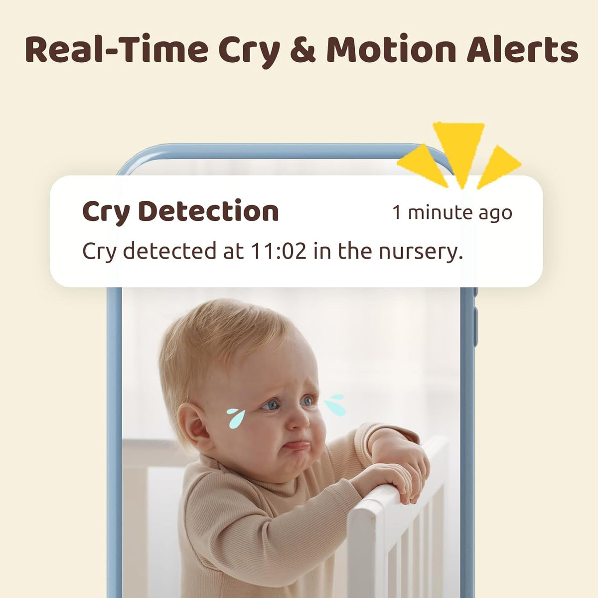 NETVUE Upgraded 5\" Baby Monitor Camera with 5000mAh Battery