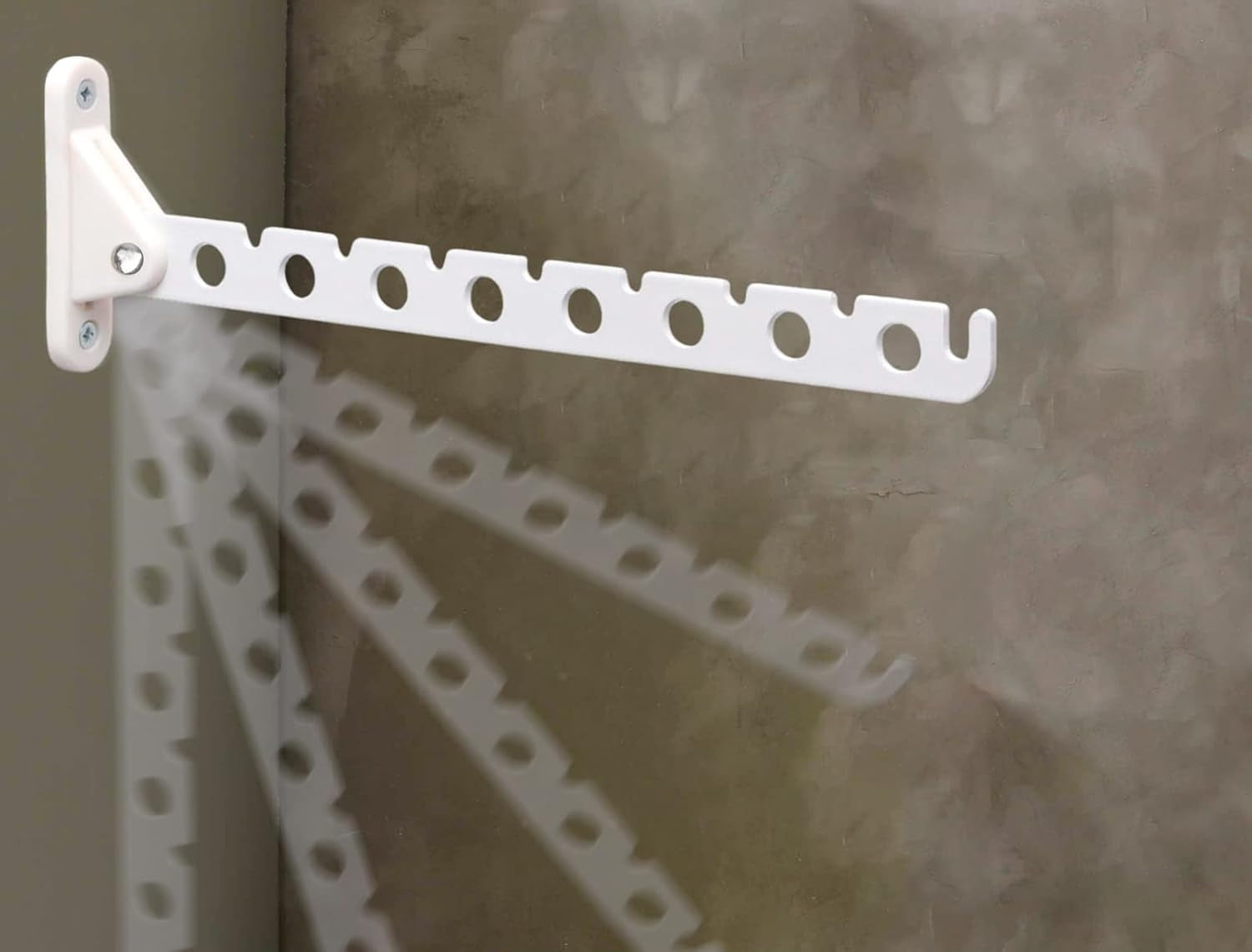 PRIOstahl White Foldable 310mm Wall-Mounted Clothes Hanger Set