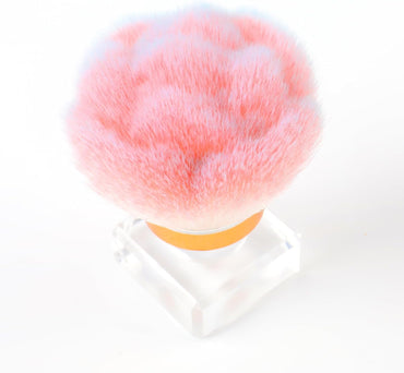 ANGNYA Pink Rose Nail Dust Brush with Soft Nylon Bristles