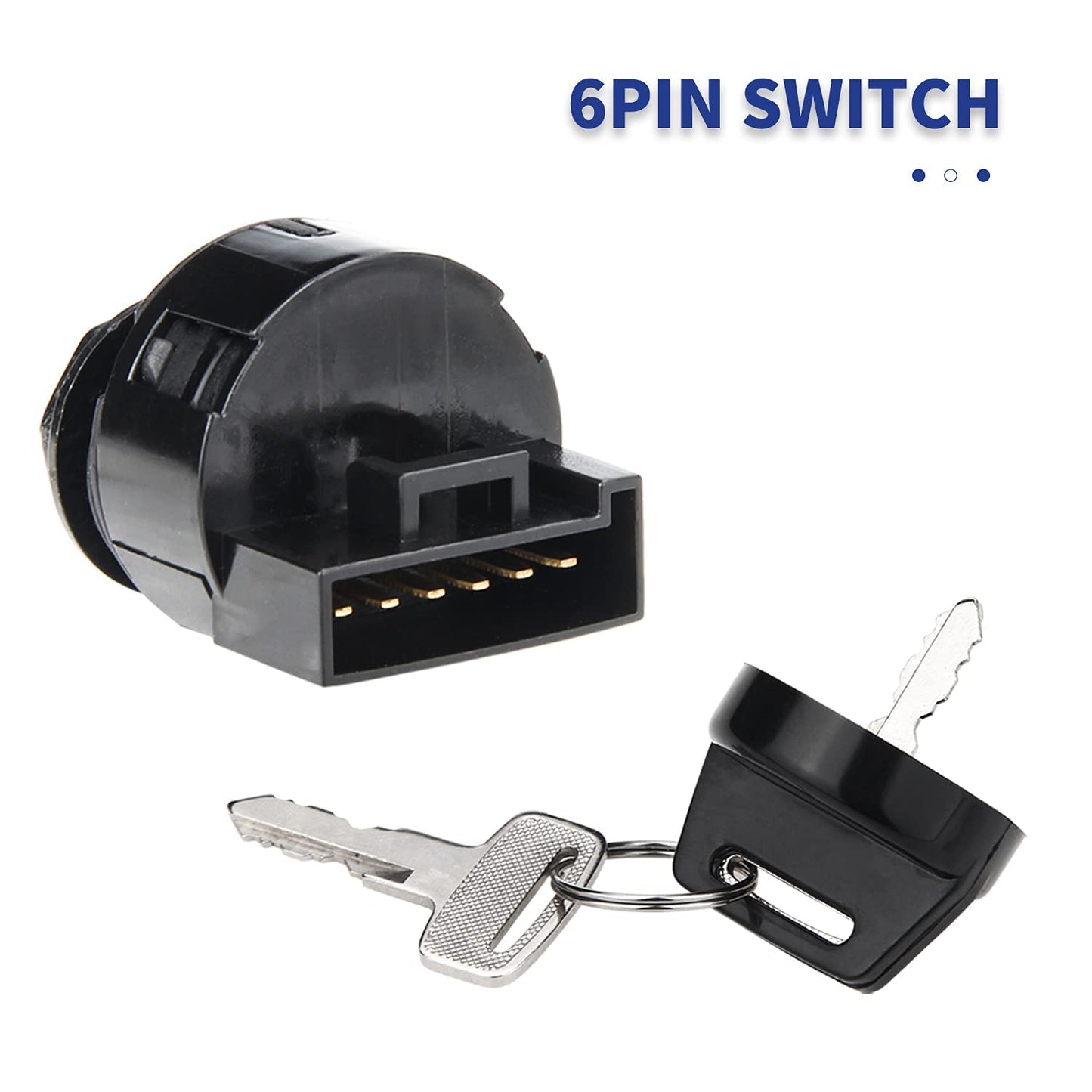 Tecreddy Ignition Key Switch 6 Pin 3 Position for Polaris Ranger RZR Sportsman 2001-2018, Replace 4011002 4012165