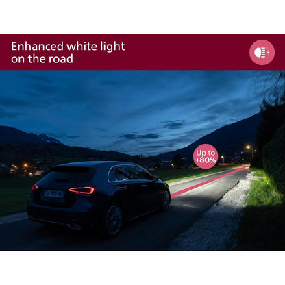 Philips Ultinon Access LED H7 Headlight Bulb – 80% Brighter, 6000K Cool White, 2 Pack