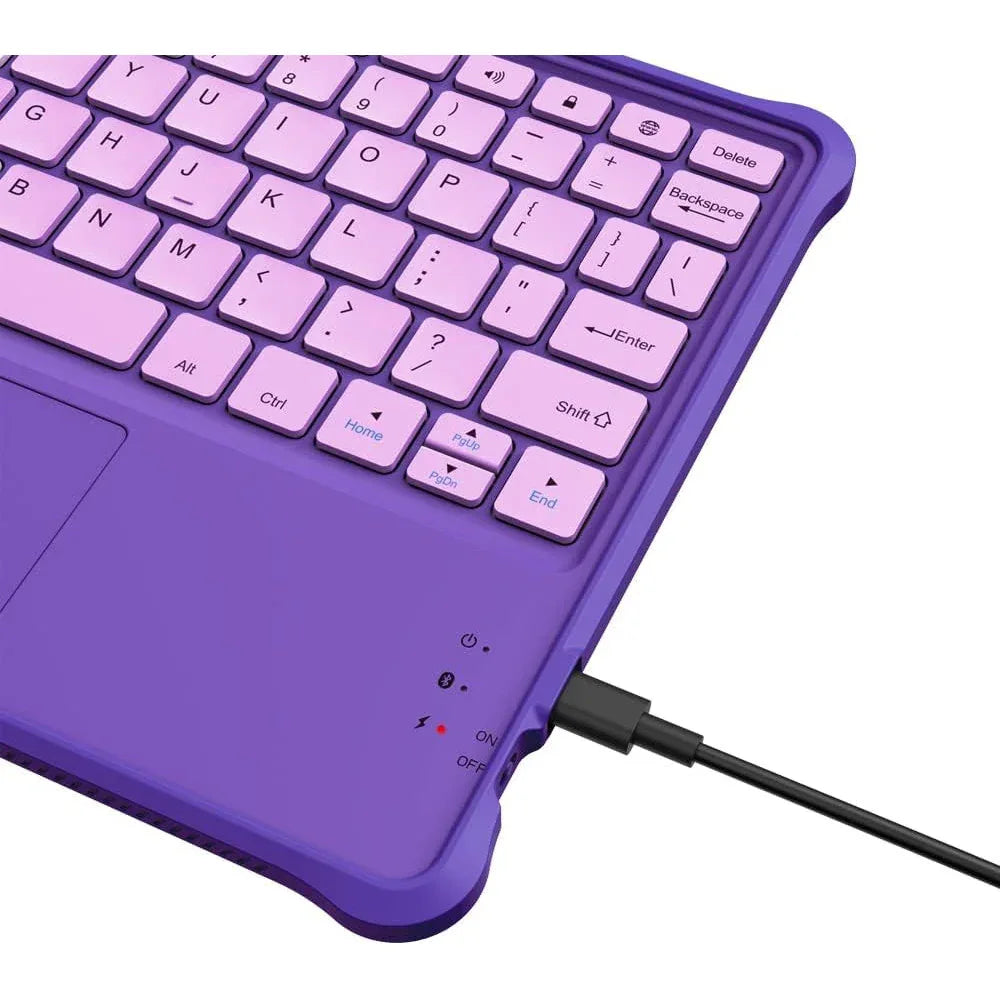 Purple Kids Wireless Bluetooth Keyboard for 10" Fire Tablet - Gomix Brands Outlet