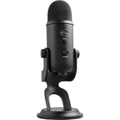 Blue Yeti Blackout USB Microphone: Studio Quality Recording and Streaming