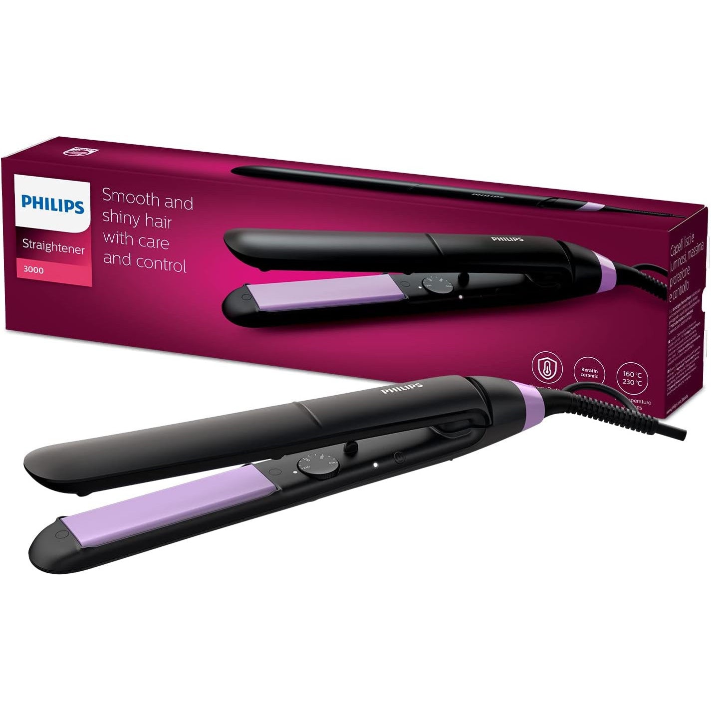Philips StraightCare Essential Hair Straightener - Ceramic Plates, Fast Heating