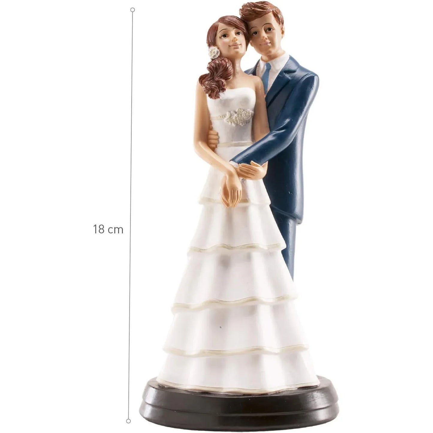 Dekora White Resin Wedding Cake Figure - 18cm Hugging Couple - Gomix Brands Outlet