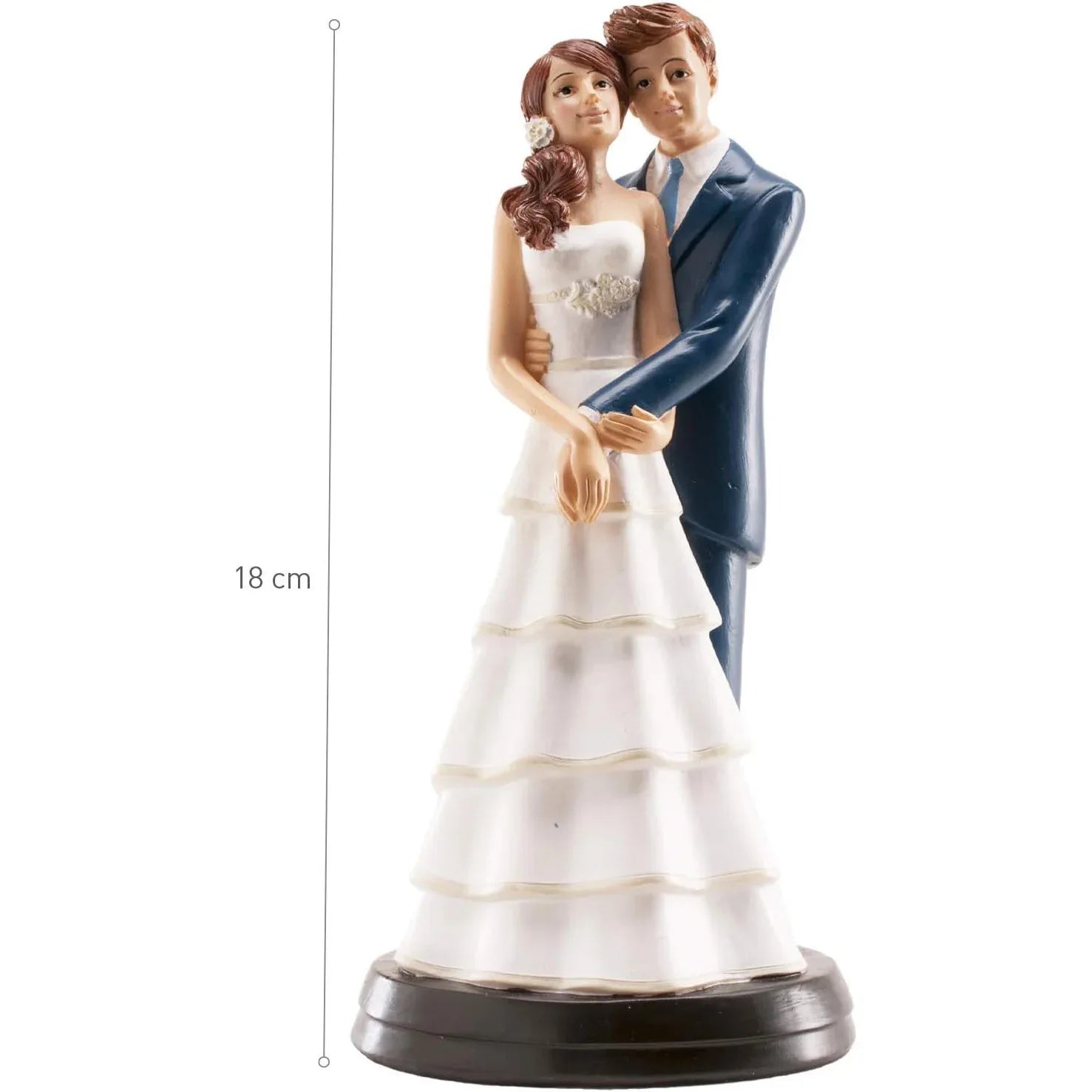 Dekora White Resin Wedding Cake Figure - 18cm Hugging Couple - Gomix Brands Outlet